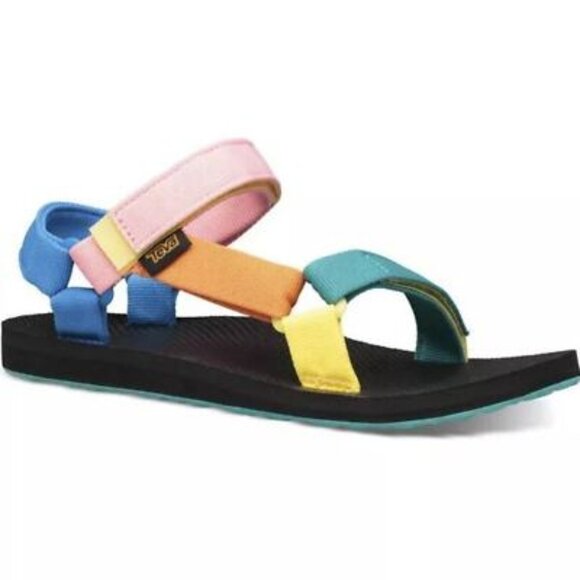 EUC Teva Original Universal Multilcolor Straps Sport Sandals Hook&Loop - Picture 6 of 11